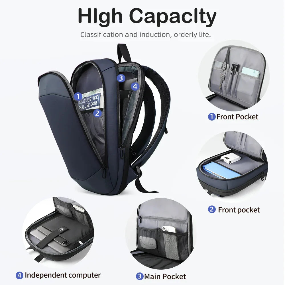 Rugzak als handbagage met handvat bovenop