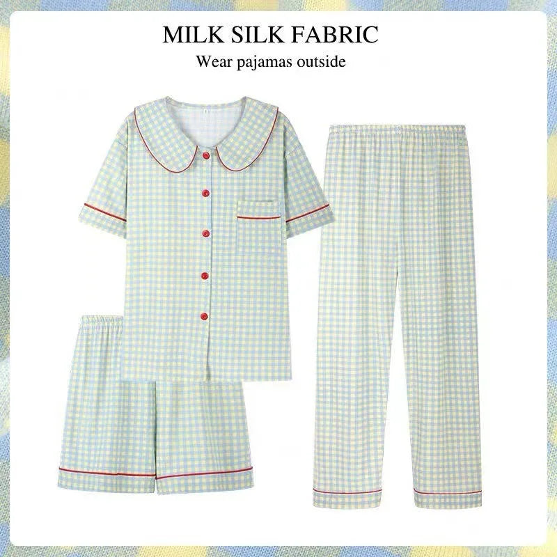 Dames pyjama winter met warme fleece voering