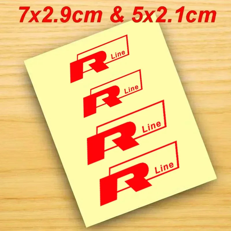 Auto stickers - Achterruit stickers met sportieve GTI en R-Line designs