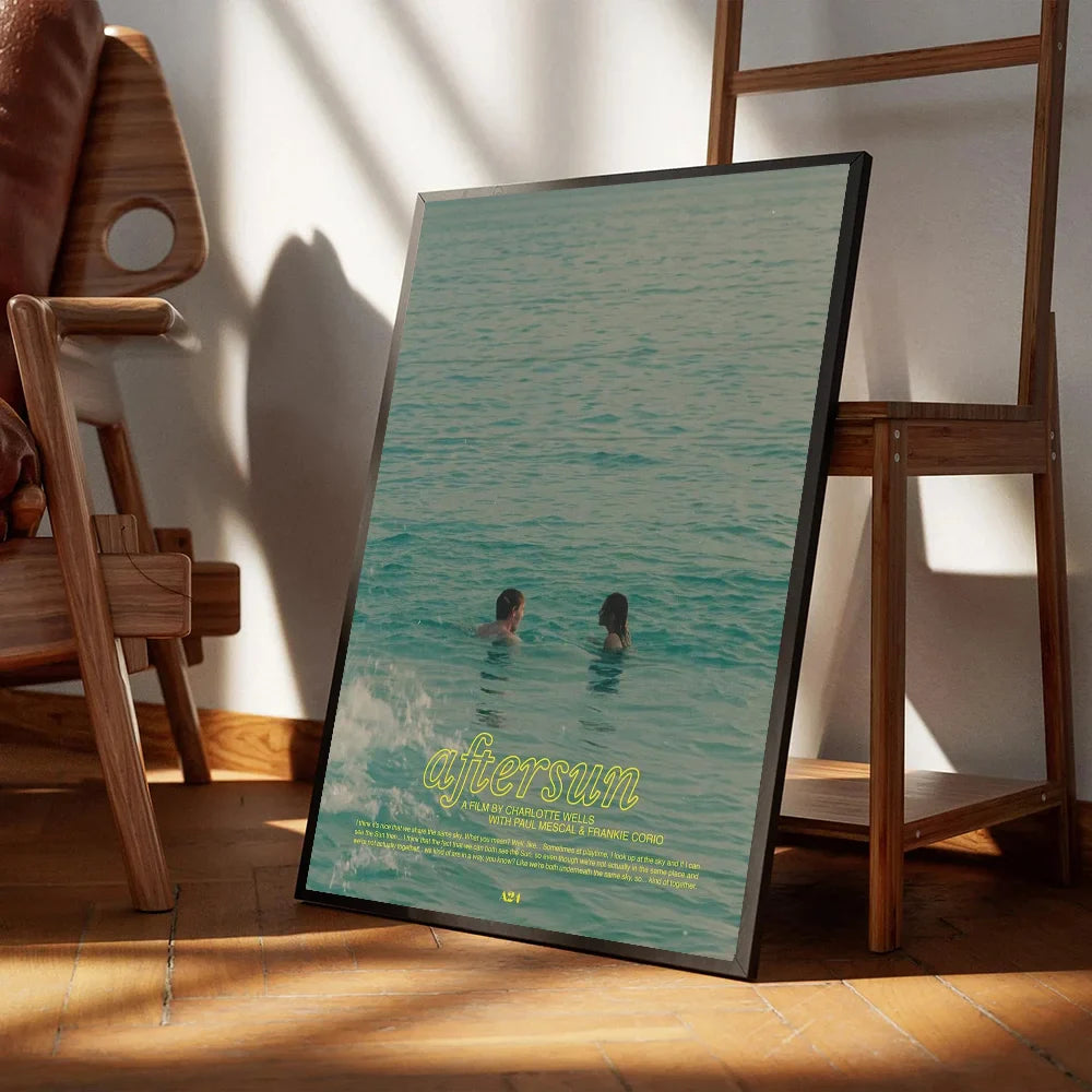 Abstracte poster met penseelstreken