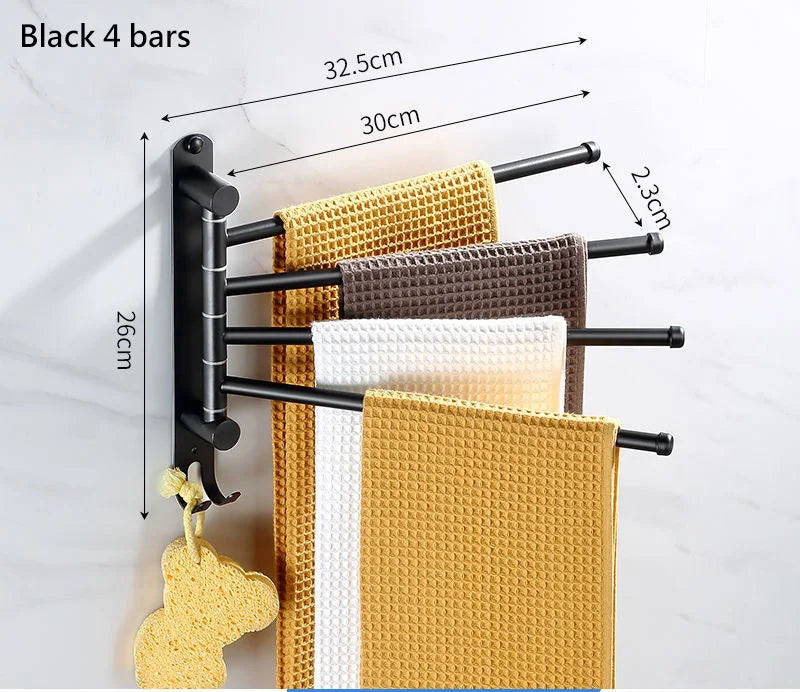 Design handdoekrek zwart met goud – Luxe uitstraling