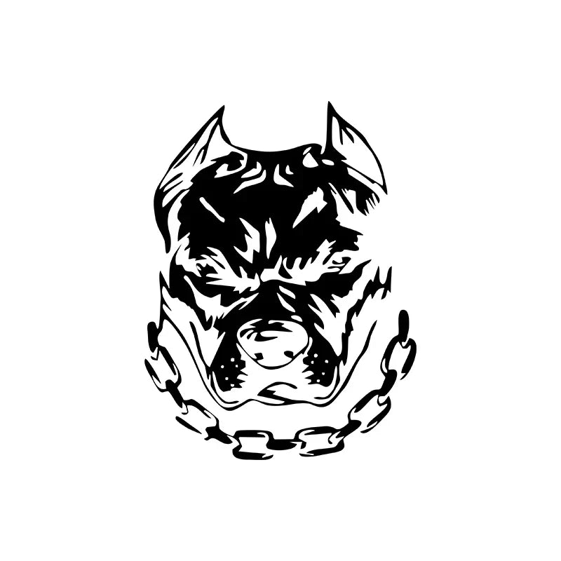 Auto stickers - Stoere Pitbull achterruit ontwerp voor een krachtige uitstraling