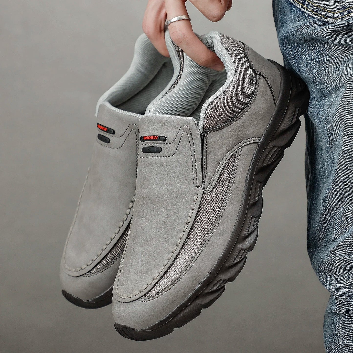 Zomerse heren schoenen van ademend canvas