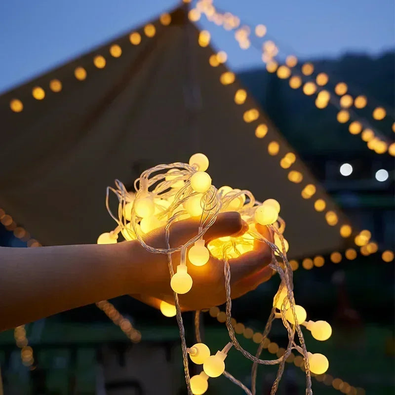 Lichtslinger met sneeuwbal effect – Voor winterdecoratie