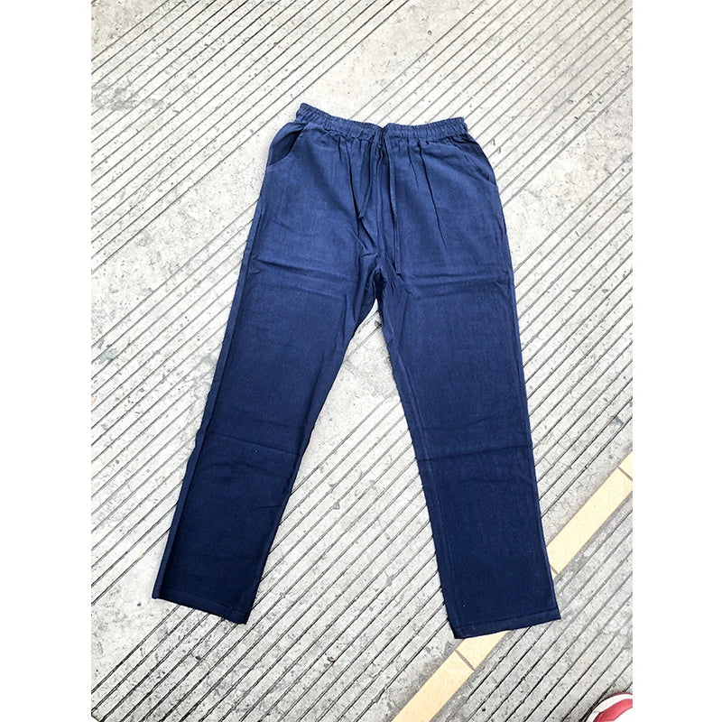 Linnenmix broek heren met tapered leg – Slanker model