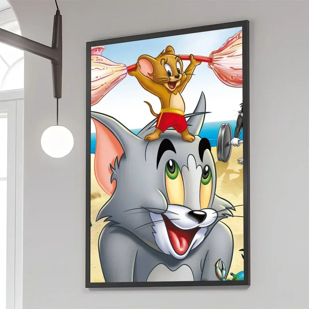 Poster met zachte penseellijnen