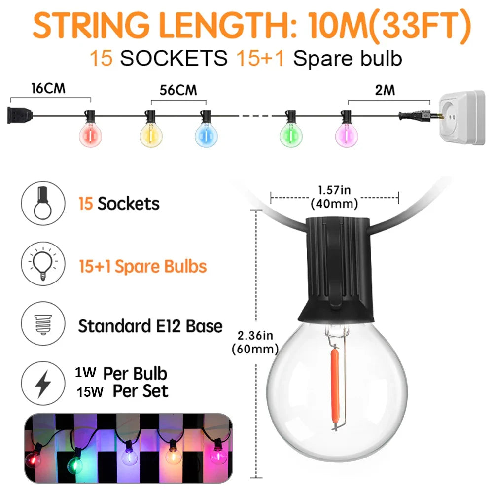 Licht slinger met zachte gloed – Ideaal voor avondmomenten