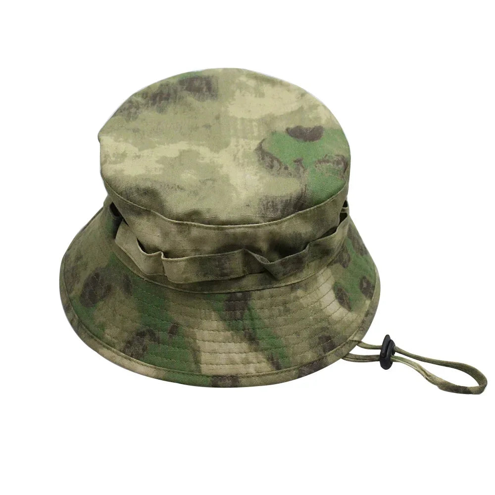 Groene jachthoed met leren band