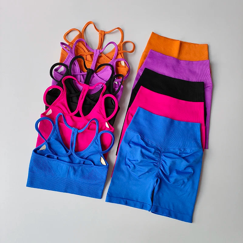 Zachte yoga legging en top met stretch