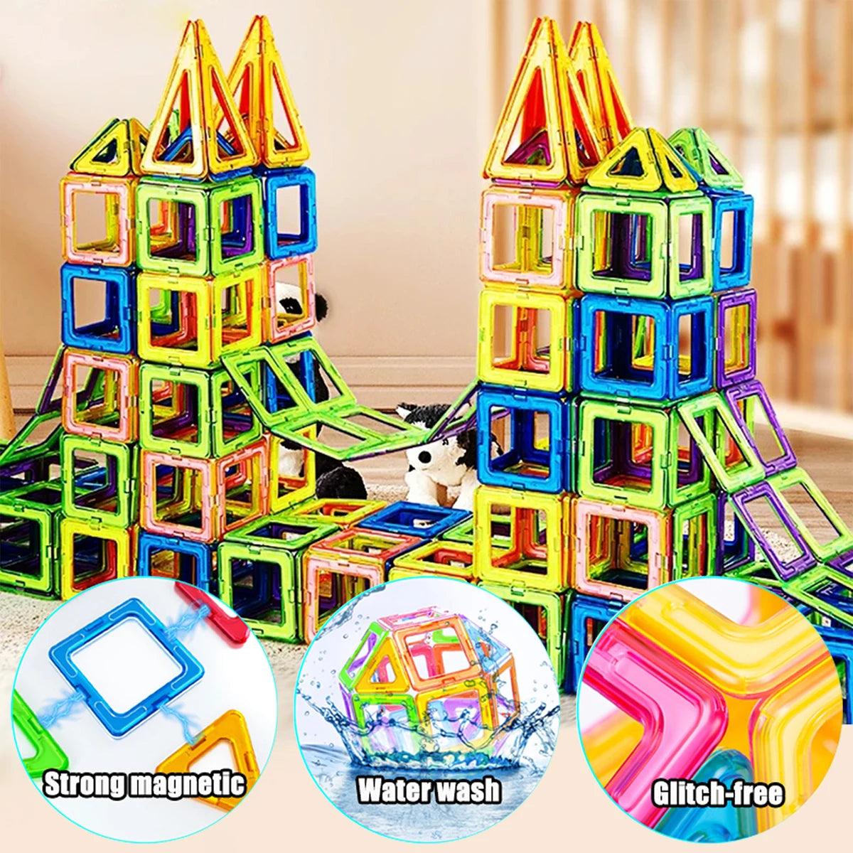 Bouw en leer met magnetisch speelgoed – Educatief concept