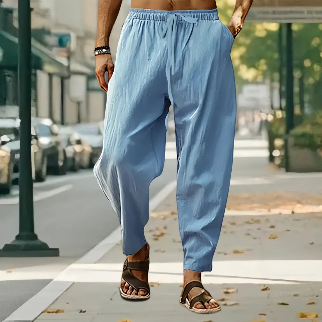 Linnenmix broek heren in lichte tint – Perfect voor zomer