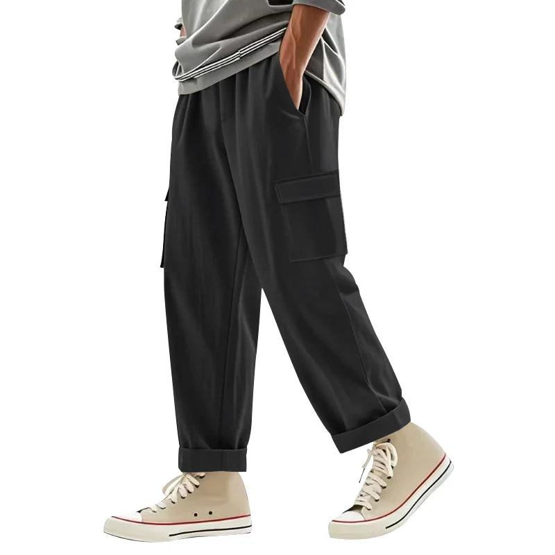 Linnen broek mannen met smalle pijpen – Modern model