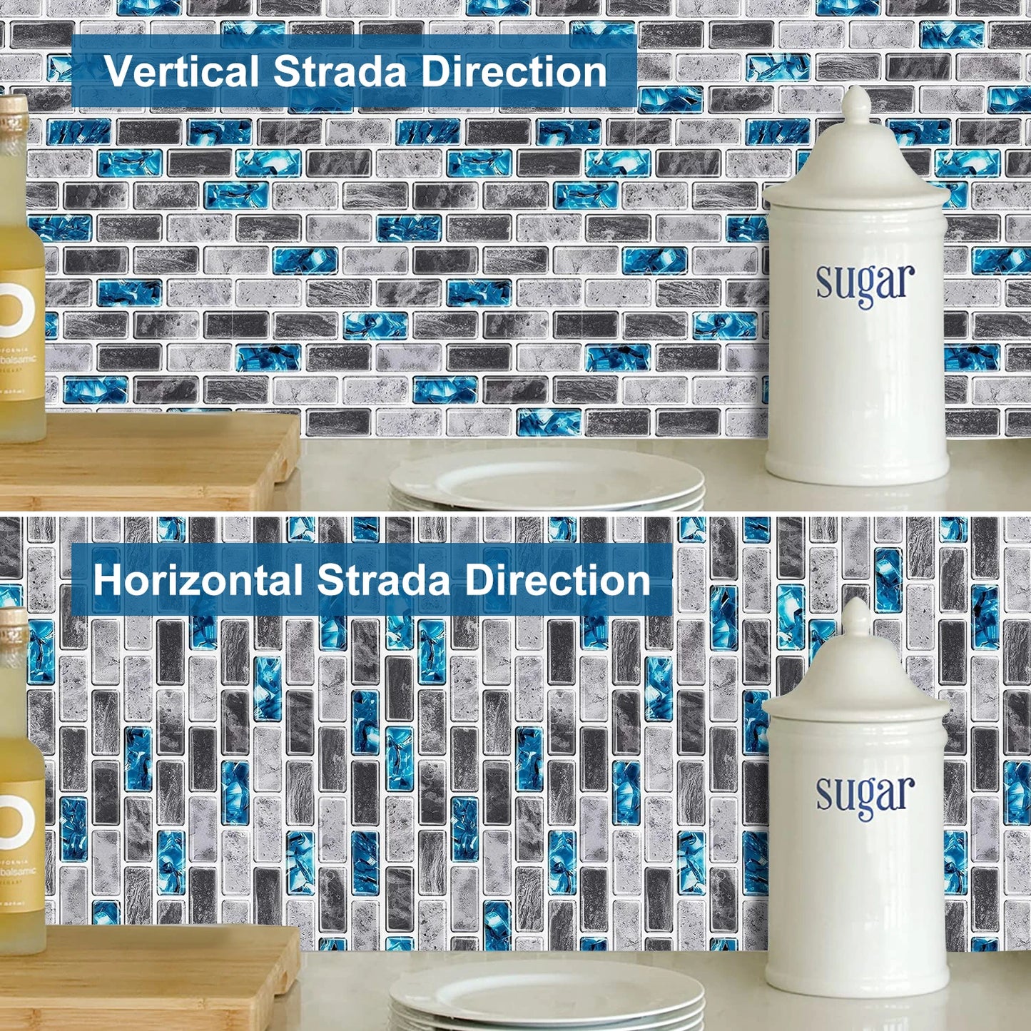 Mozaiek tegels in visgraat patroon – Elegant design