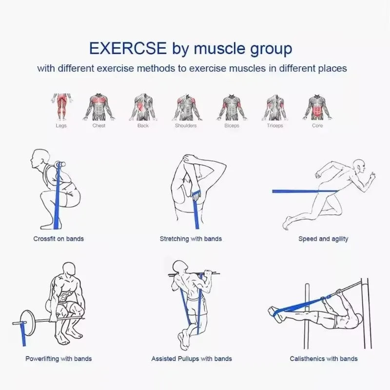 Workout set met weerstandsbanden β Complete thuisgym