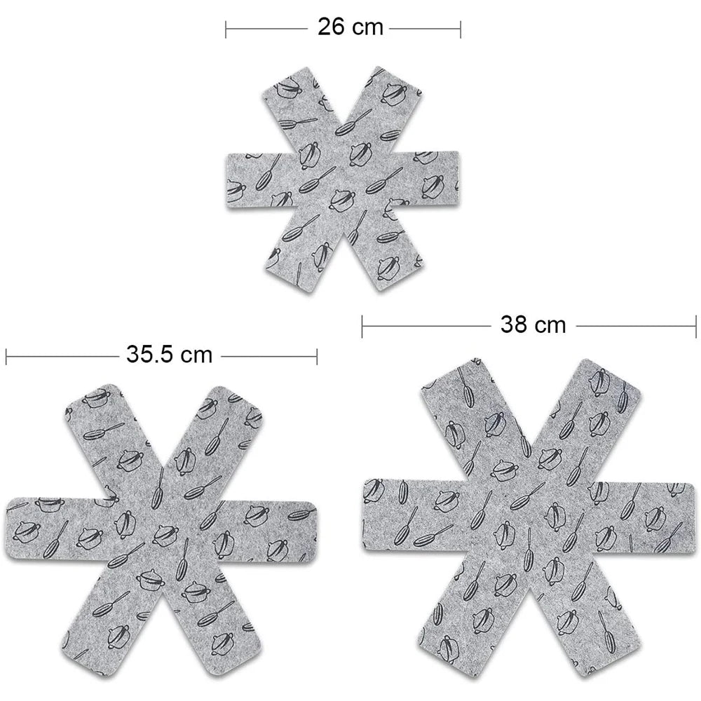 Onderzetters pannen met vilt onderkant β Geen krassen op tafel