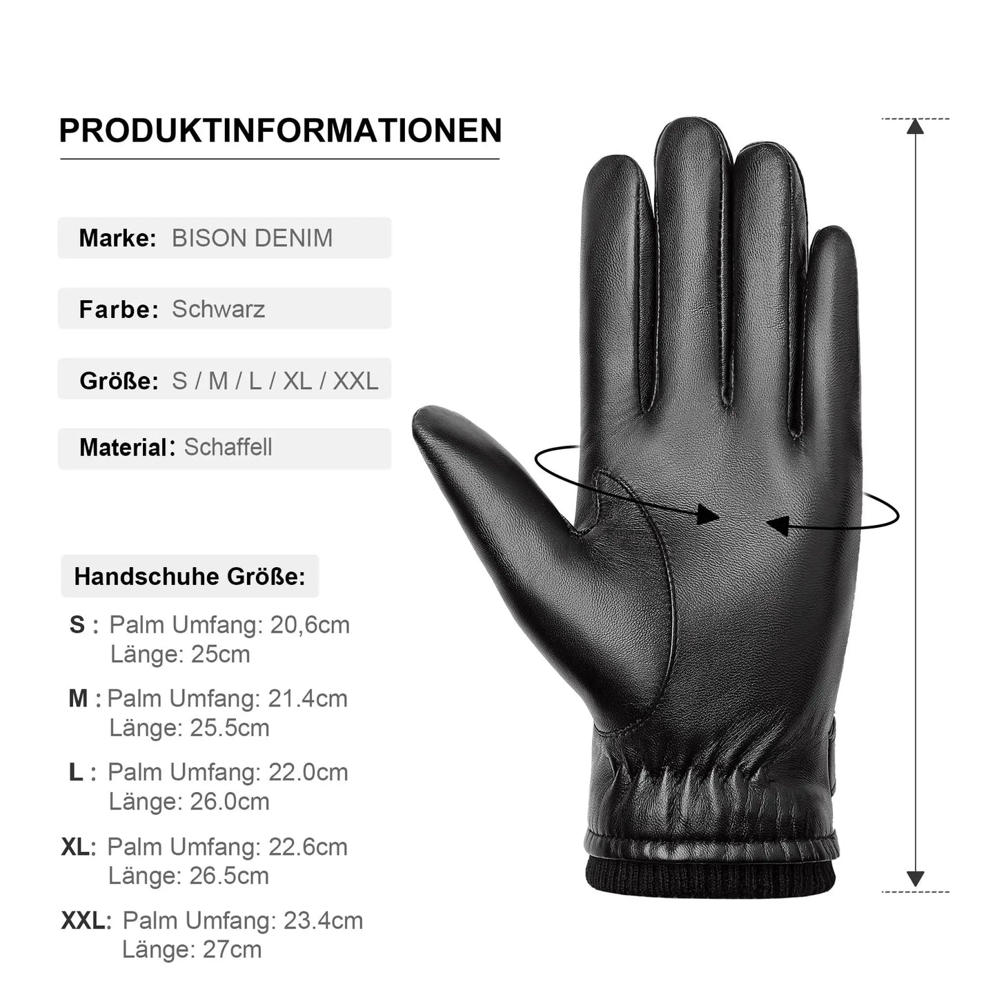Lederen rijhandschoenen voor heren