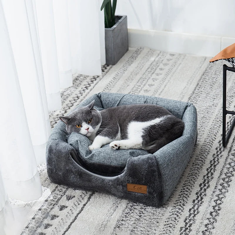 Kattenmand Action met zachte stof – Perfect voor dutjes