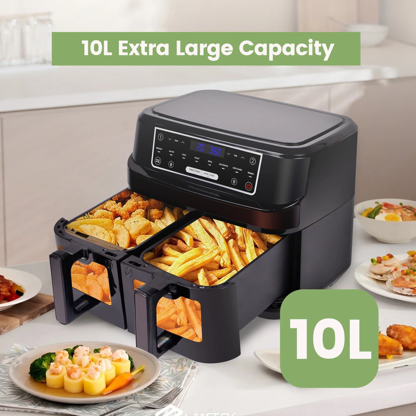 Airfryer Action met mand van 2 liter – Perfect voor kleine porties
