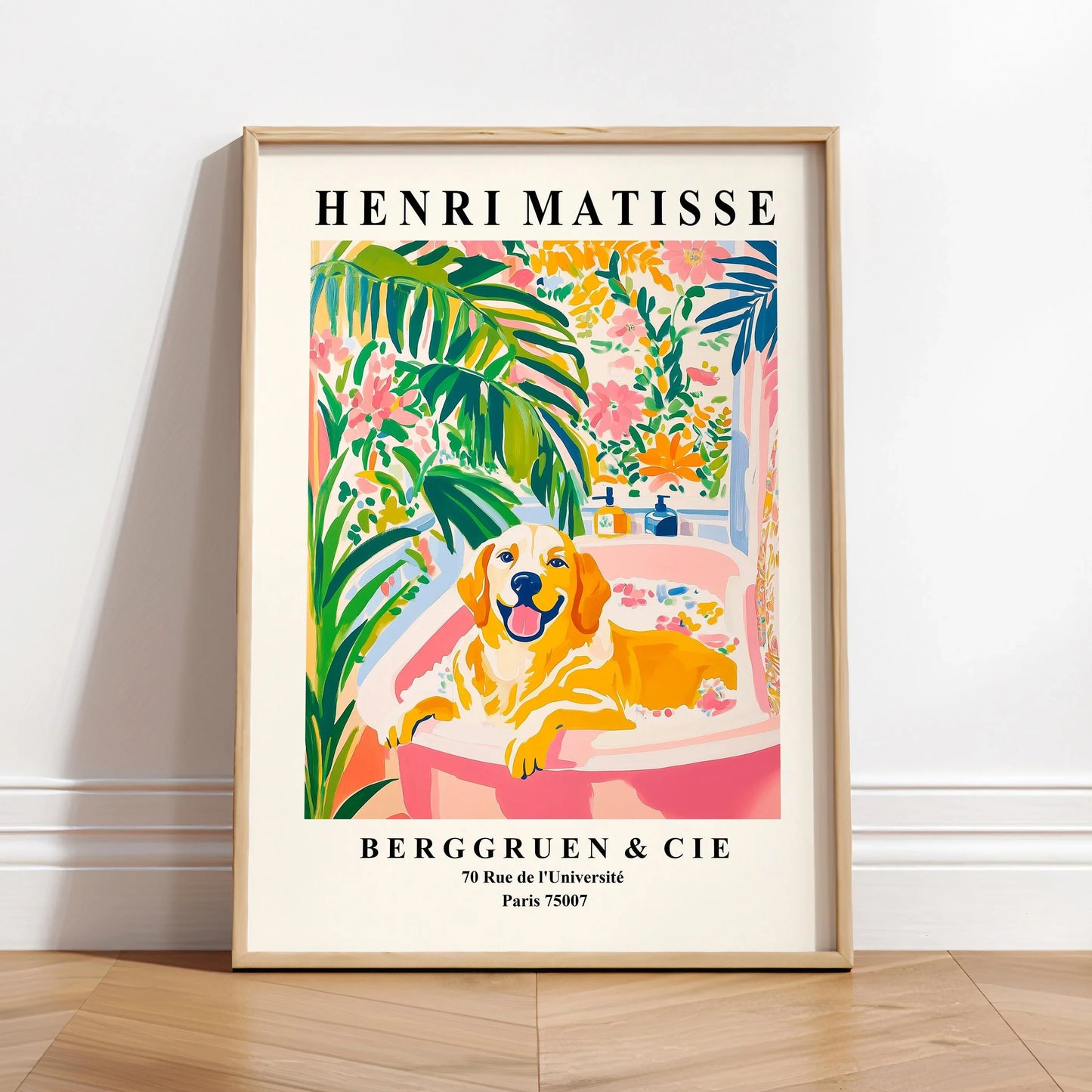 Posters met marmeren textuur en gouden accenten
