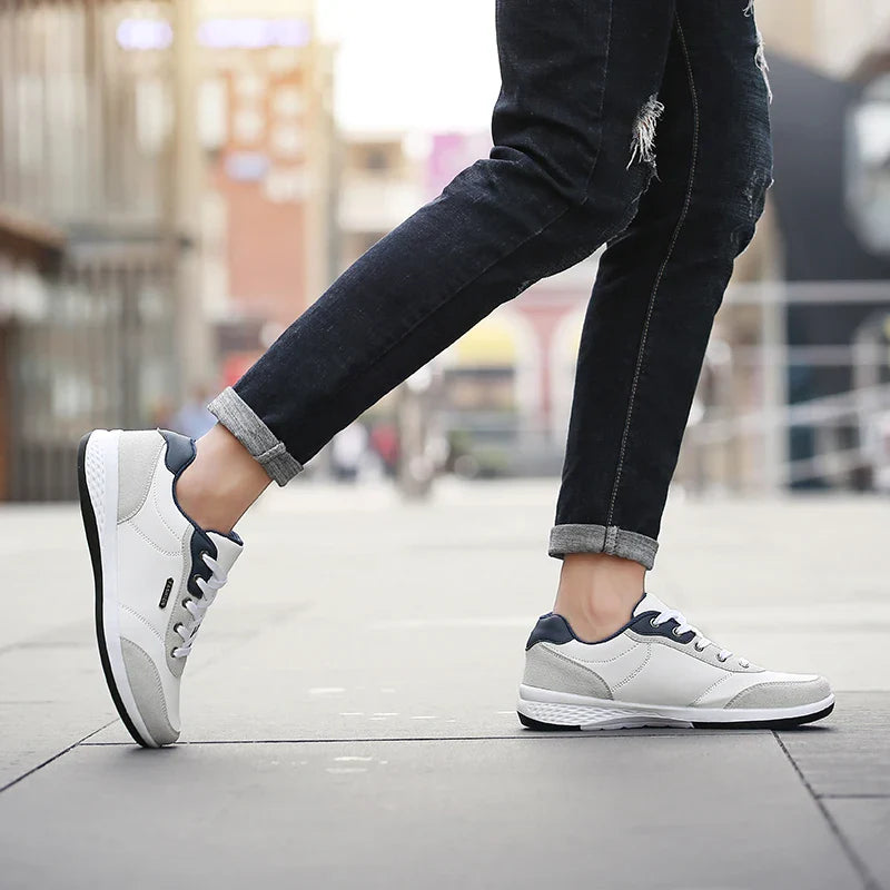 Heren canvas sneakers met zomerse veters