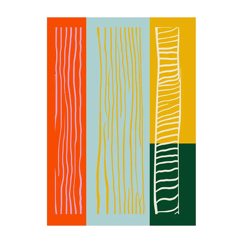 Poster van bloemenveld in de lente