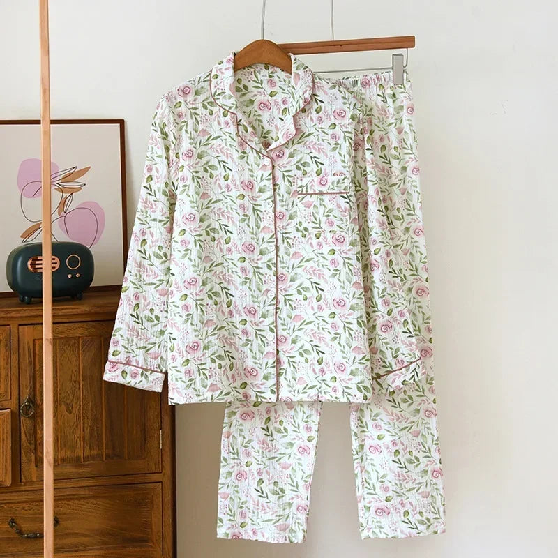 Dames pyjama met extra lange broek