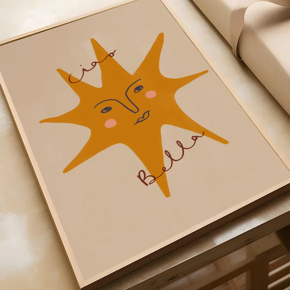 Poster van zeelandschap of duinen