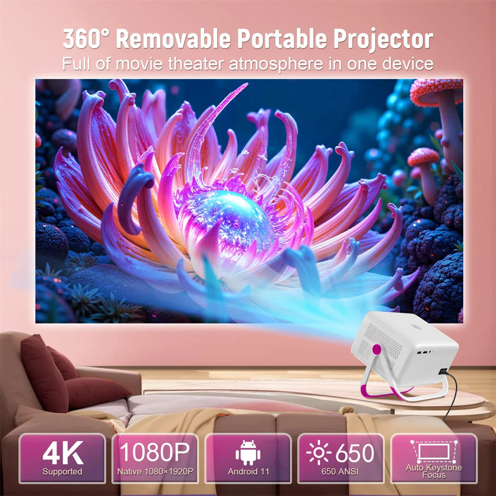 Beamer met WiFi en screen mirroring