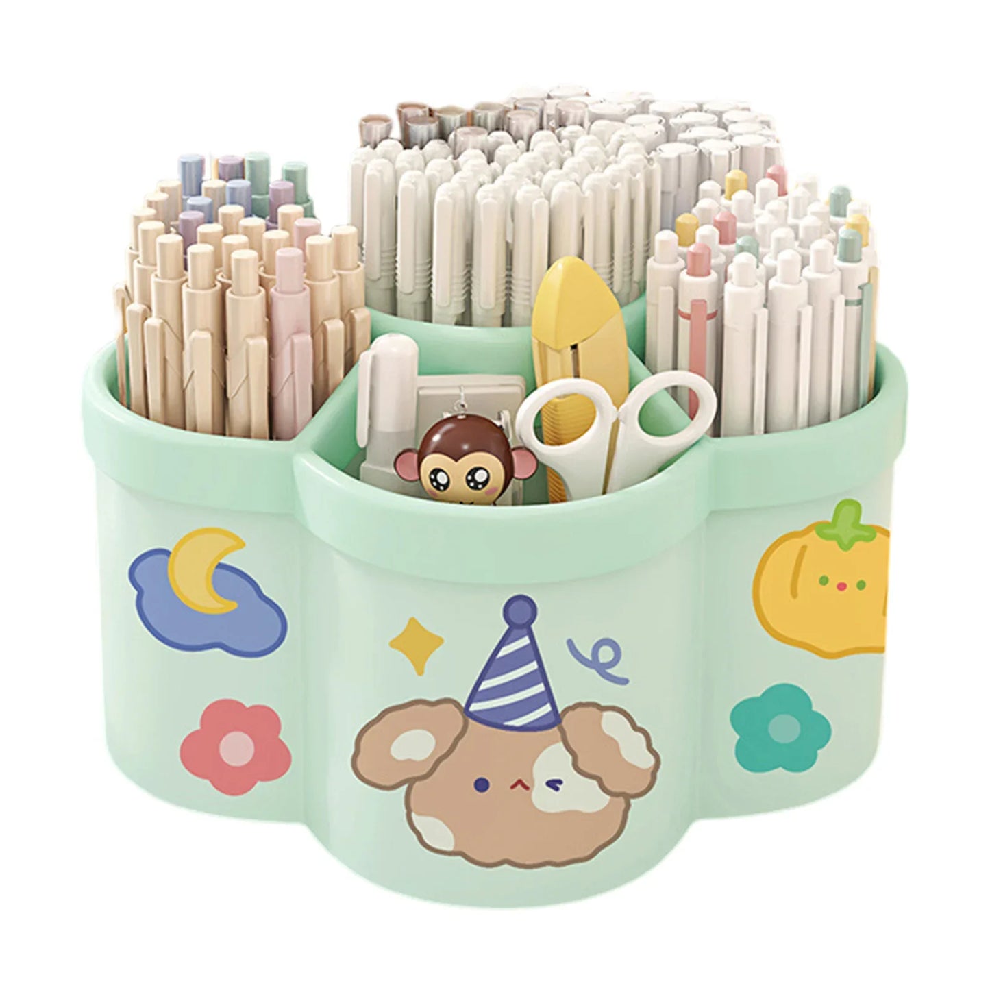 Lichte desk organizer met rubberen onderzijde