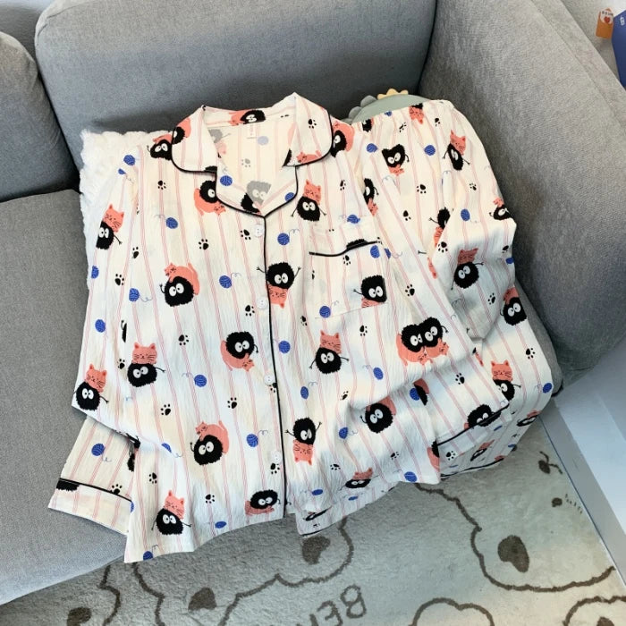 Dames pyjama Livera met knoopsluiting