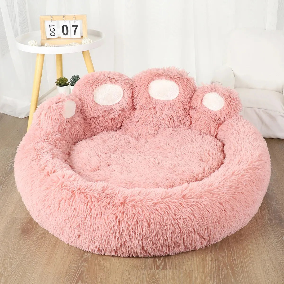 Hondenmand groot - Pluche roze comfort voor ultieme ontspanning