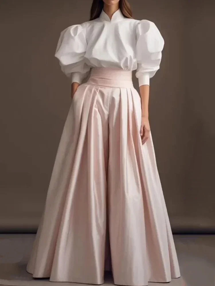 H&M linnen broek met elastische tailleband β Perfecte pasvorm