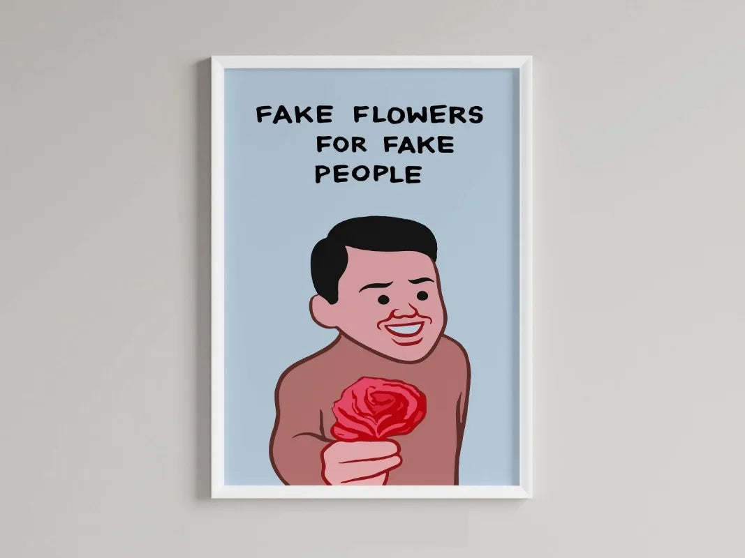 Poster met bloemen – Romantisch en zacht