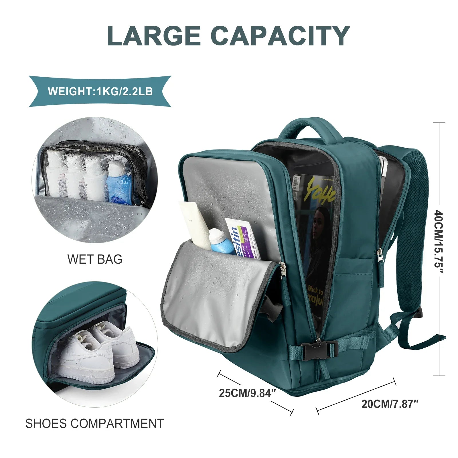 MATEIN Handbagage 40x30x20, Uitbreidbaar 30L Kleine Reisrugzak Mannen School Rugzak Vrouwen Huttentas voor Easyjet voor Zaken, Werk, Reizen, Beige MATEIN Handbagage 40x30x20, Uitbreidbaar 30L Kleine Reisrugzak Mannen School Rugzak Vrouwen Huttentas voor Easyjet voor Zaken, Werk, Reizen, Beige