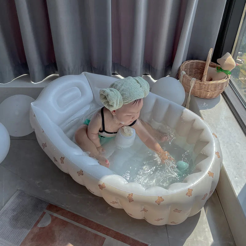Inklapbare standaard babybadje met anti-slip voet