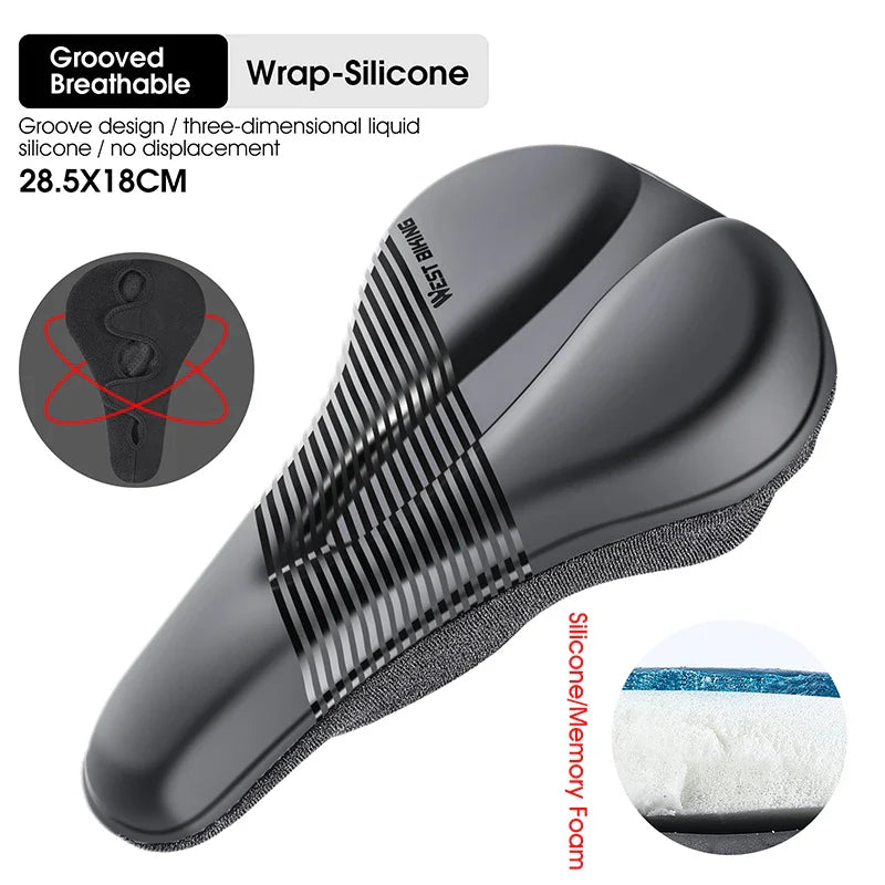 Fietszadel met antislip PU-oppervlak