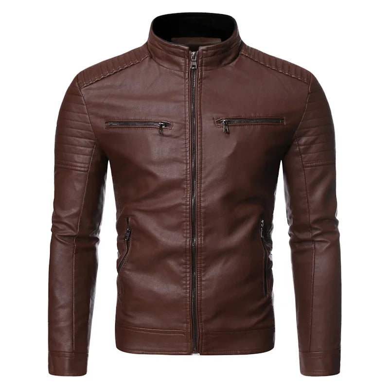 Leren jassen heren - Zwart met stoere details voor een krachtige look