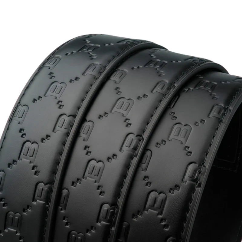 Riem heren met geborstelde metalen gesp