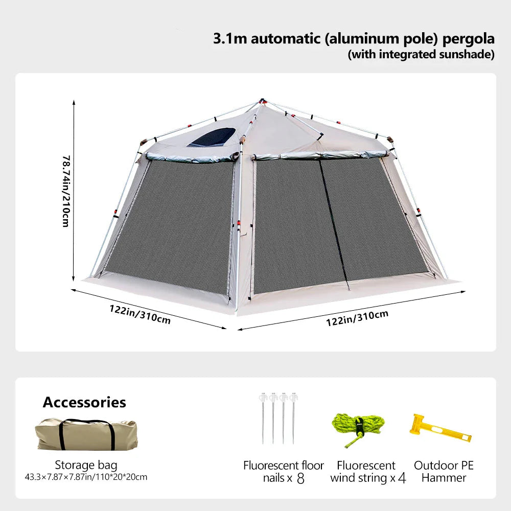 Camping tent met opbergruimte – Alles netjes georganiseerd