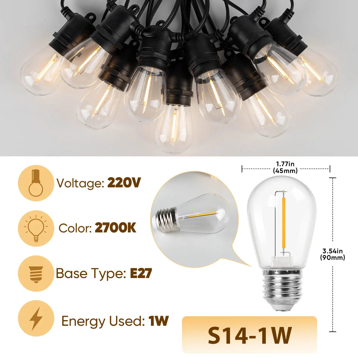Lichtslinger voor tent of camping – Licht en decoratie