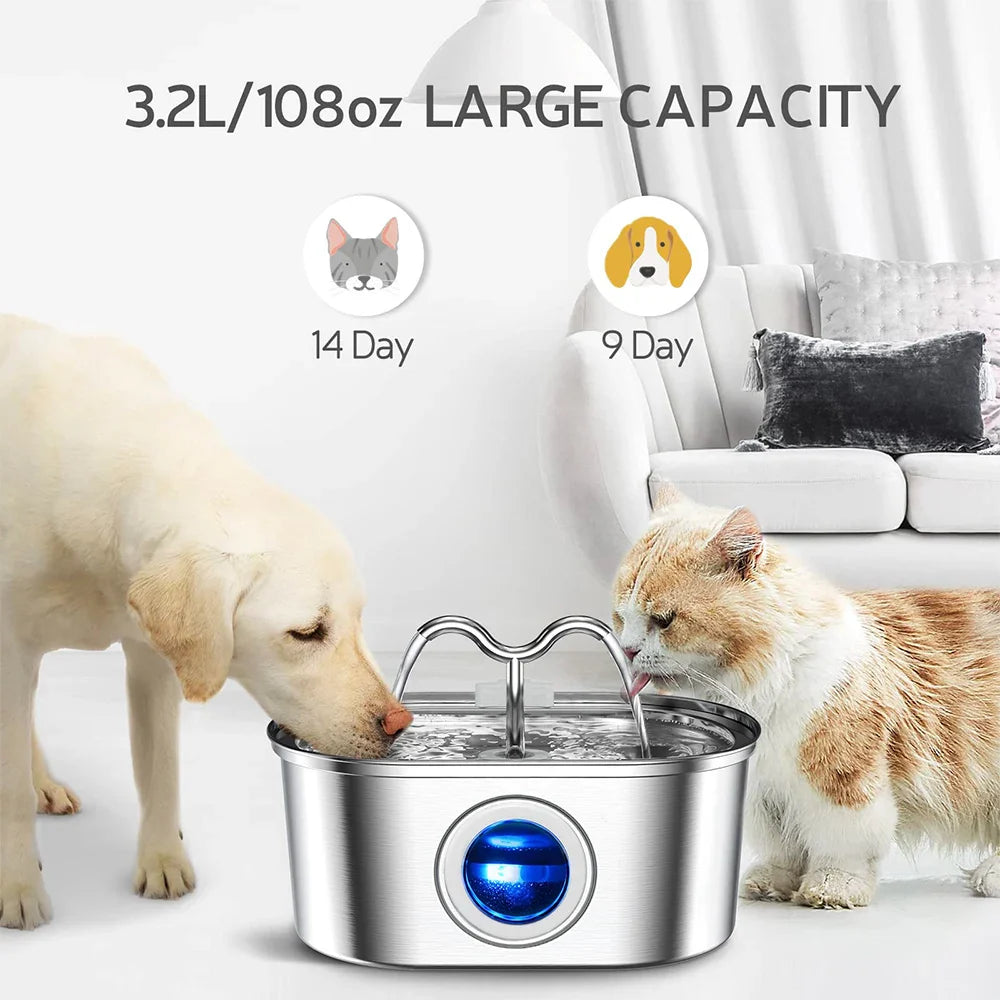 Fontein voor katten met drievoudige filtratie – Maximaal schoon