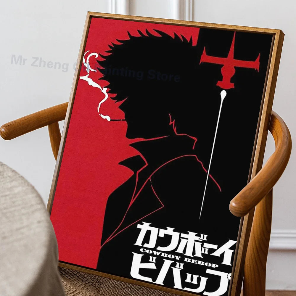 Poster met zachte penseellijnen