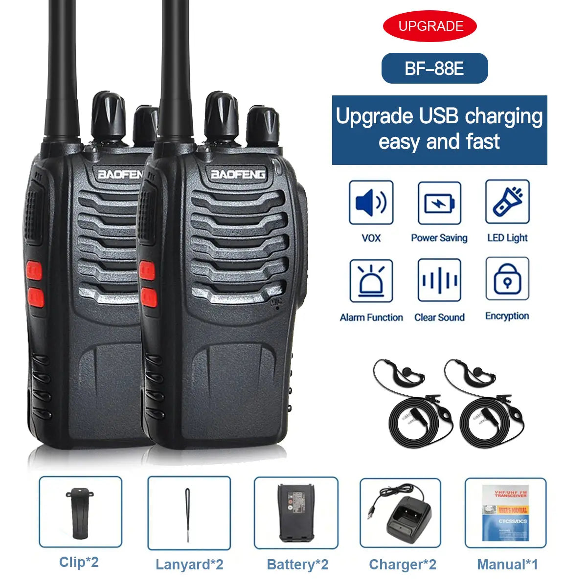 Alecto walkie talkie met groot bereik