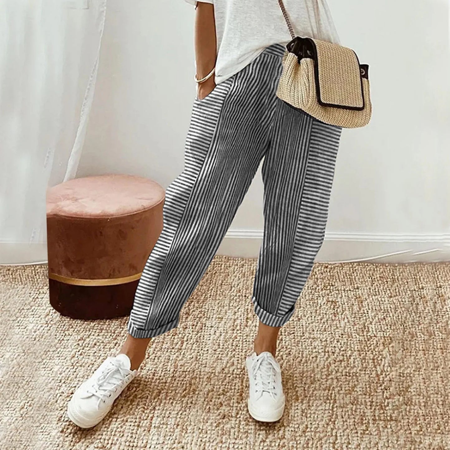 C&A linnen broek dames met kort model – Ideaal voor warme dagen