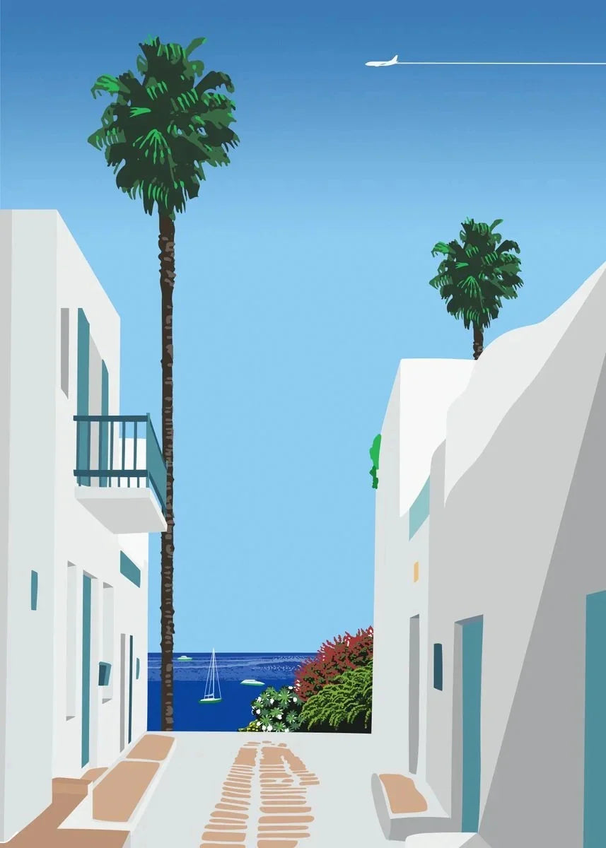 Poster met lijntekening van gezicht