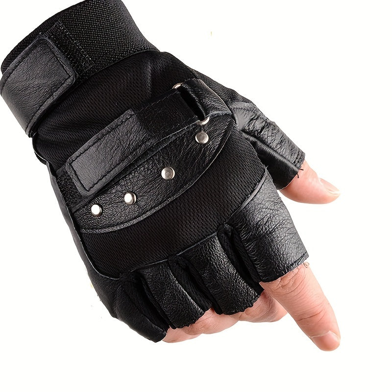 Heren handschoenen leer met stevige naad