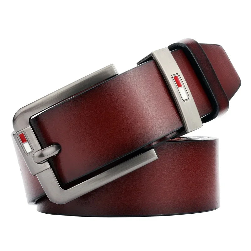 Riem heren in donker olijfgroen met metalen details