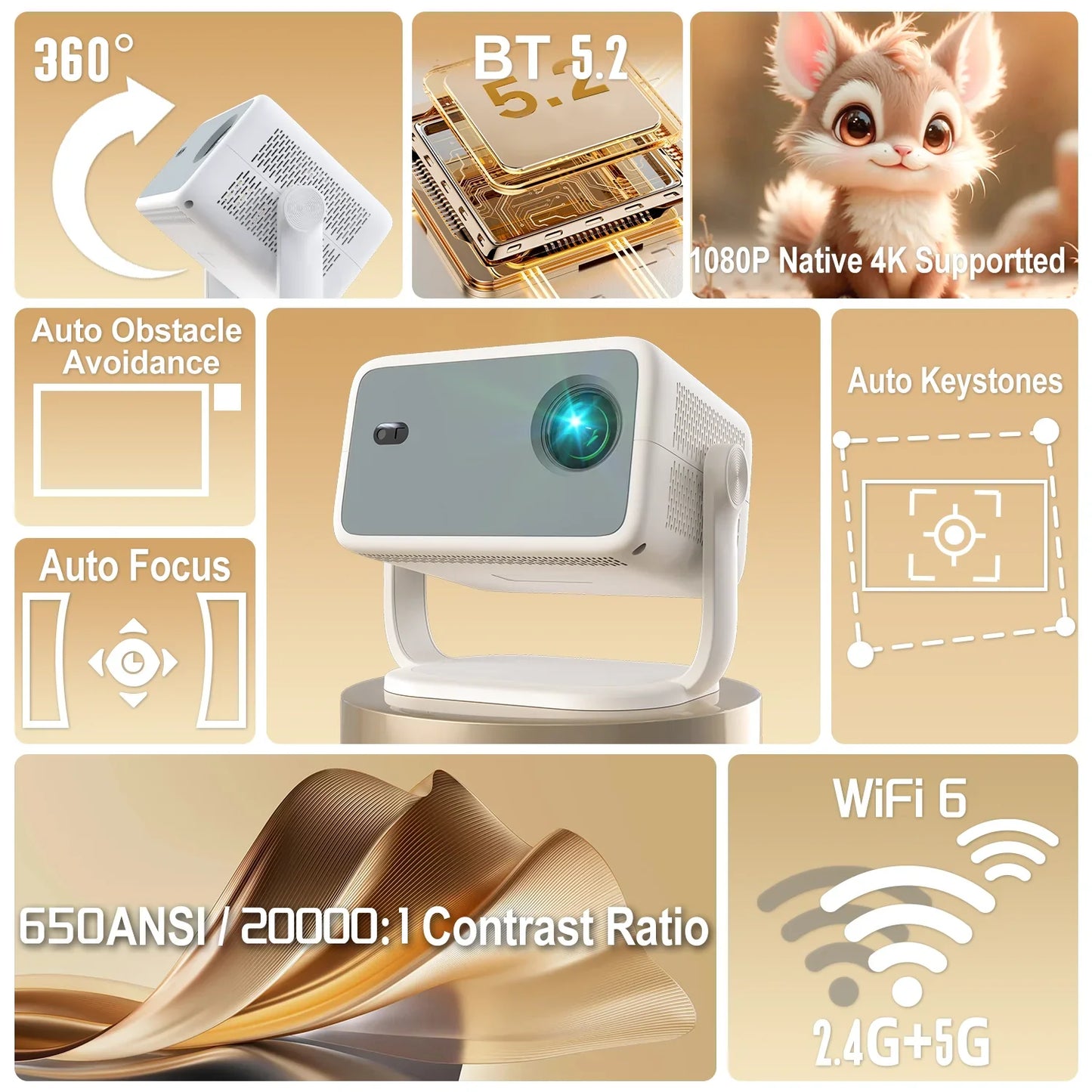 4K projector met realistische kleuren