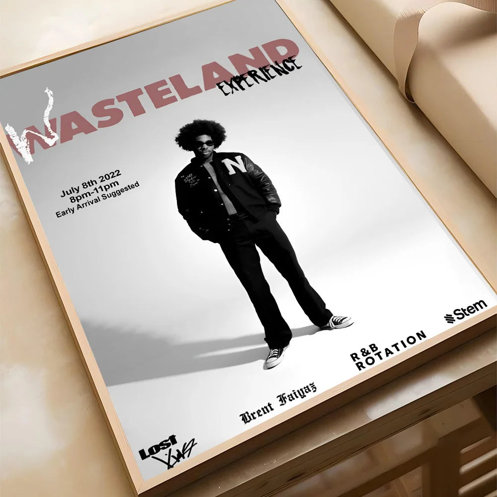 Poster met illustratie van koffie of wijn