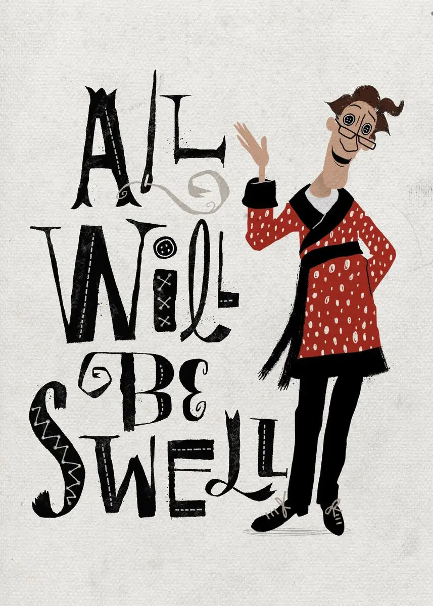 Wandposter met bloemen in vaas